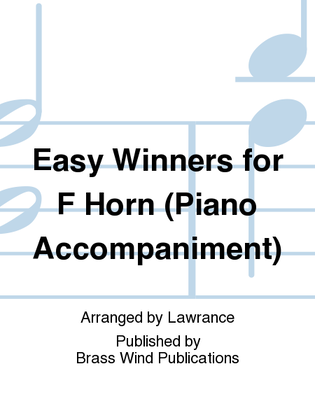 Easy Winners for F Horn (Piano Accompaniment)