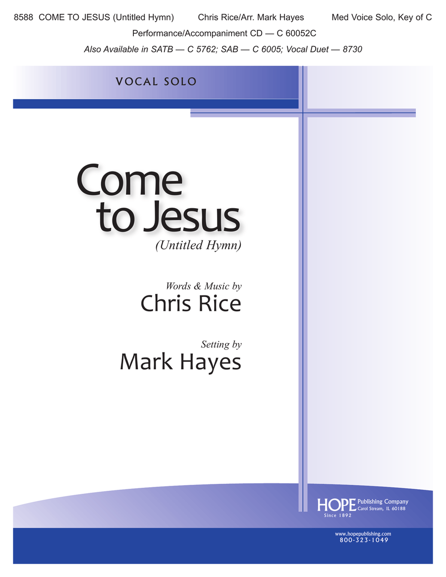 Come to Jesus Come to Jesus Voice Solo scores gallery preview page 1