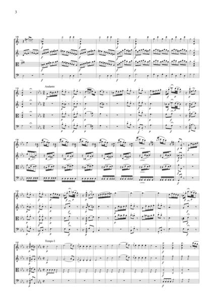 Mozart Il Seraglio Overture, for string quartet, CM028 image number null