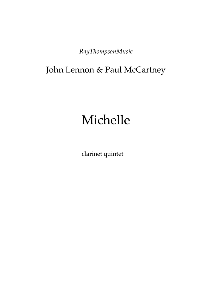 Michelle Clarinet Quintet scores gallery preview page 1