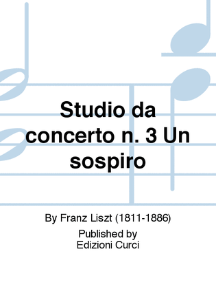 Book cover for Studio da concerto n. 3 Un sospiro