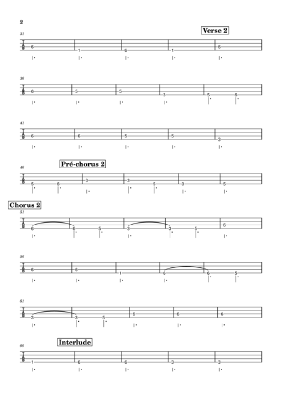 A Thousand Years A Thousand Years Guitar Tablature scores gallery preview page 2