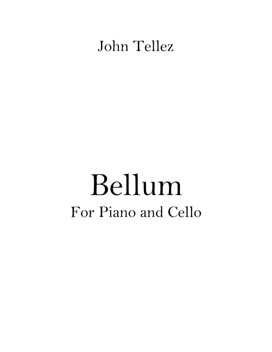 Bellum for Piano and Cello String Duet scores gallery preview page 1