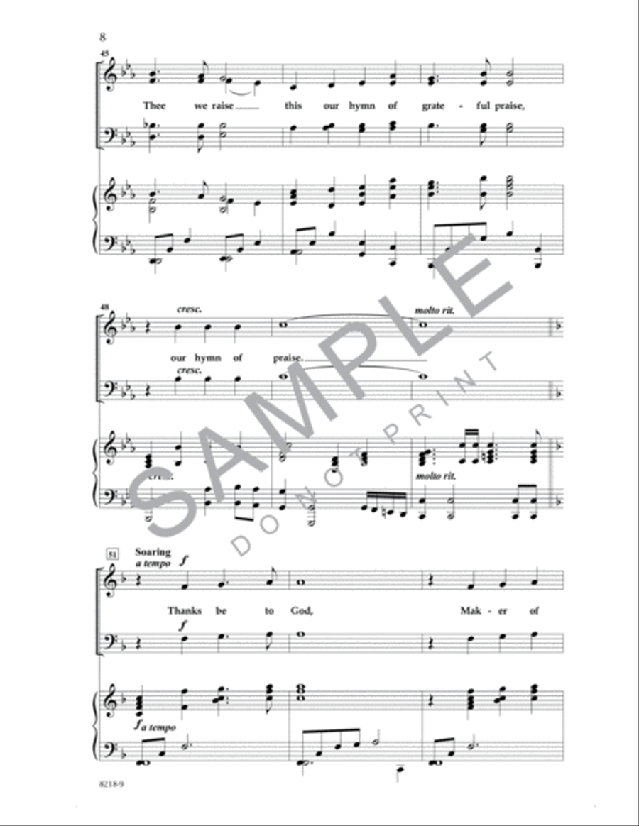 Thanks Be to God 4-Part scores gallery preview page 7