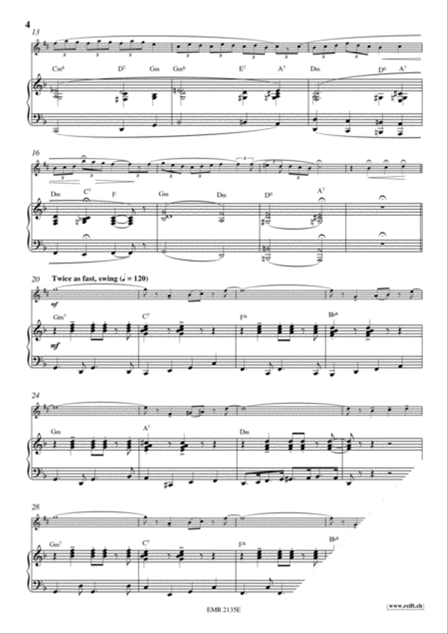 Les Feuilles Mortes Alto Saxophone scores gallery preview page 4