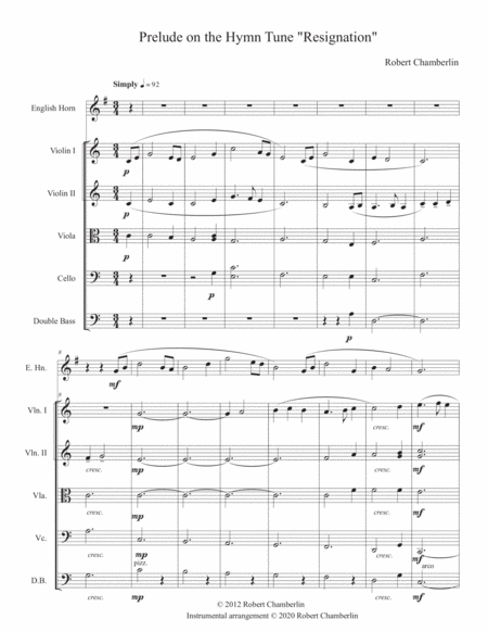 Prelude on the Hymn Tune "Resignation" image number null