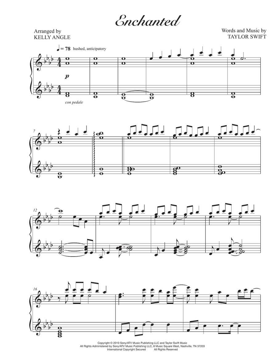 Enchanted Piano Solo scores gallery preview page 1