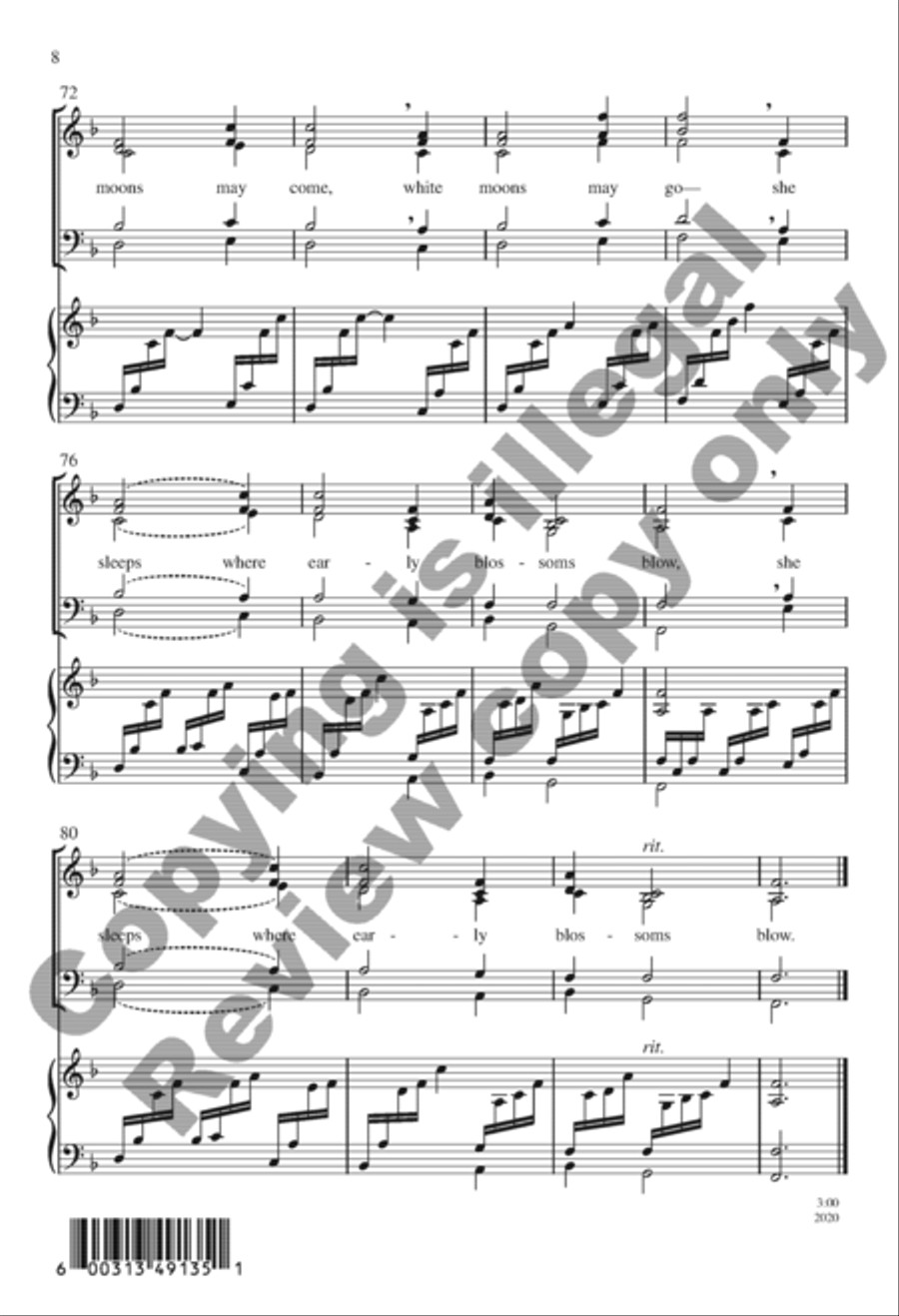 White moons SSATB scores gallery preview page 8
