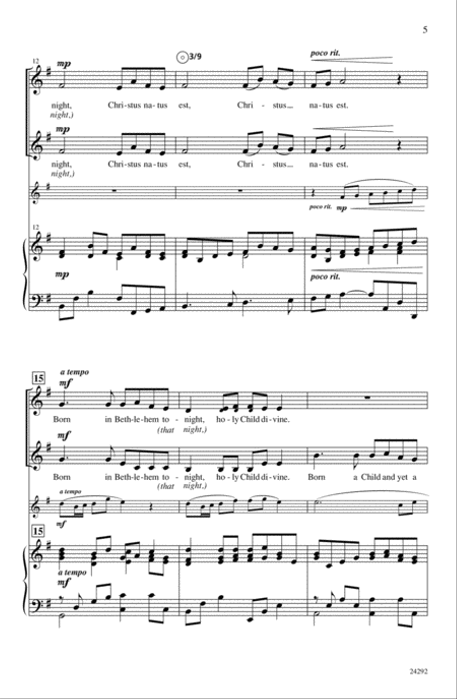 Pavane for a Silent Night SSA scores gallery preview page 4