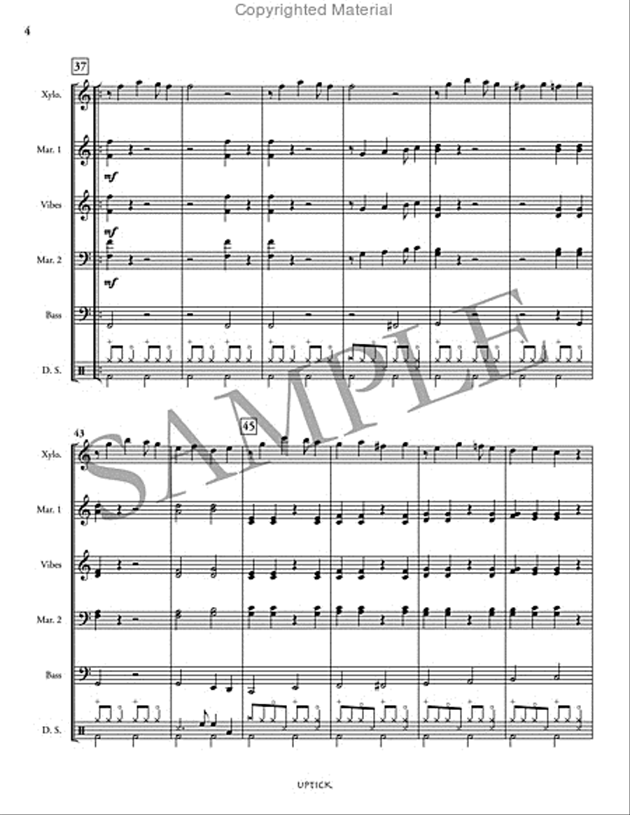 Uptick (score & parts) Uptick (score & parts) Percussion Ensemble scores gallery preview page 5