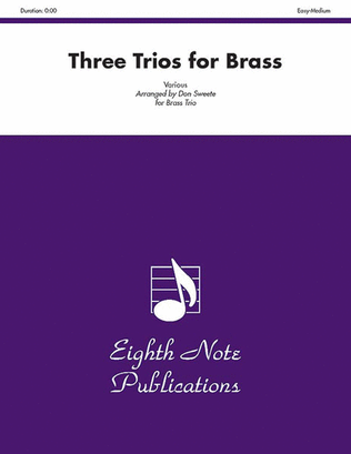 Book cover for Three Trios for Brass