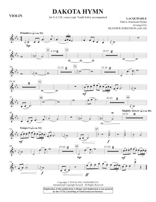 Dakota Hymn - Violin