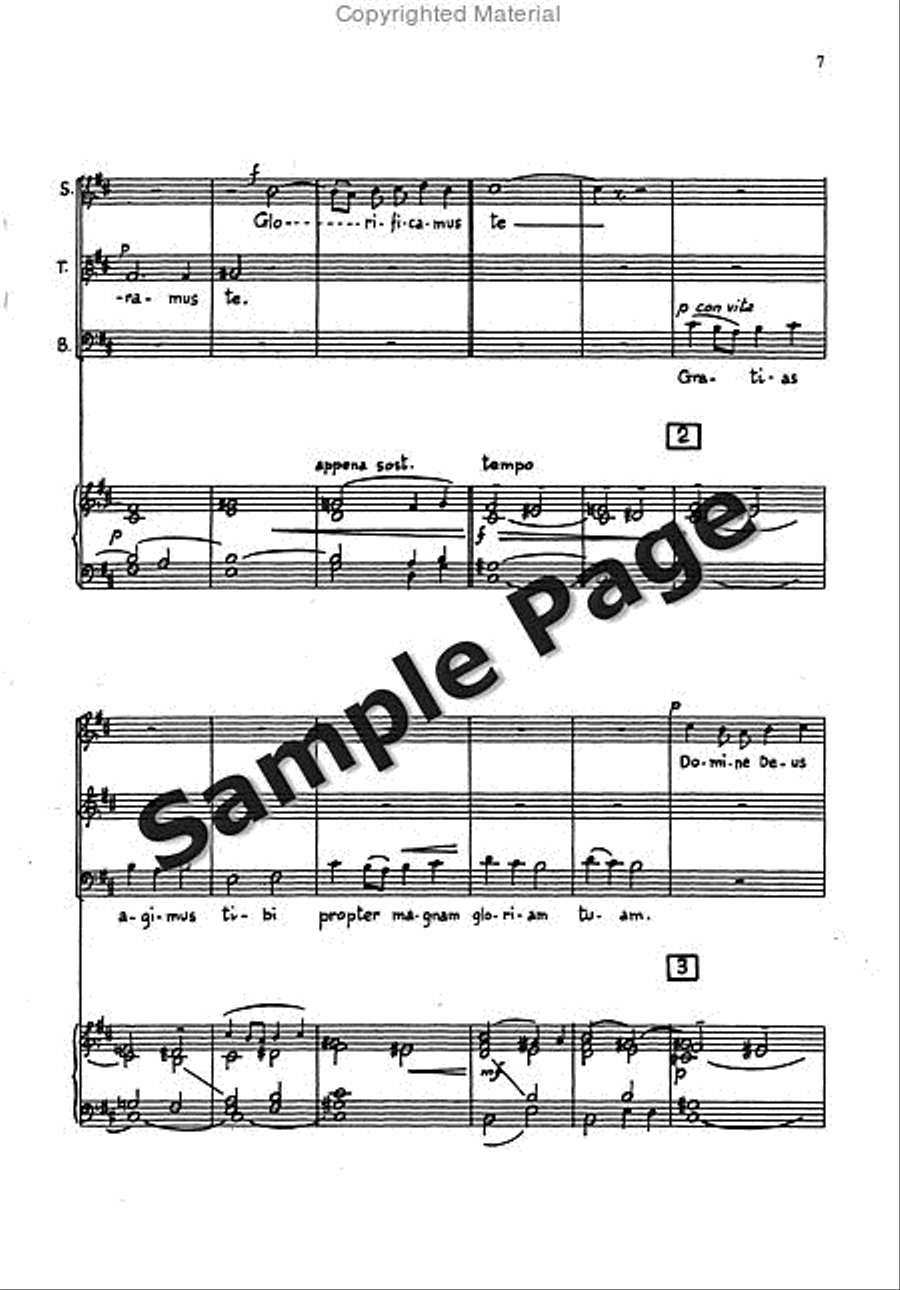 Messa Breve For Mixed Choir (3 Voices Stb) And Organ STB scores gallery preview page 6