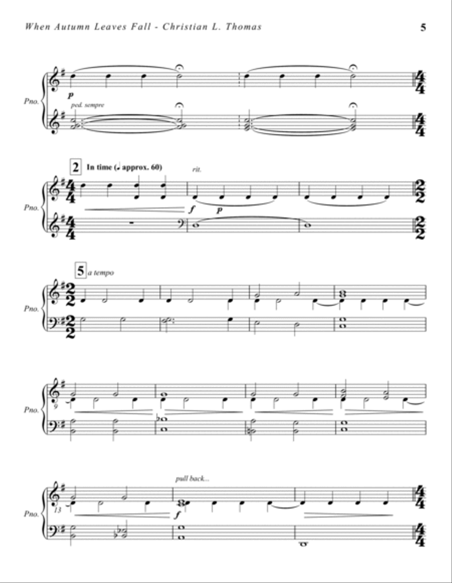When Autumn Leaves Fall Alto Voice scores gallery preview page 5