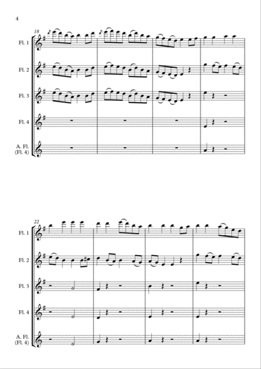 Nancy Mulligan Flute Quartet scores gallery preview page 4