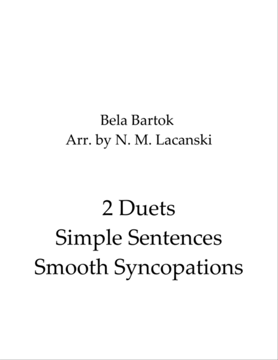 Simple Sentences and Smooth Syncopations String Duet scores gallery preview page 1