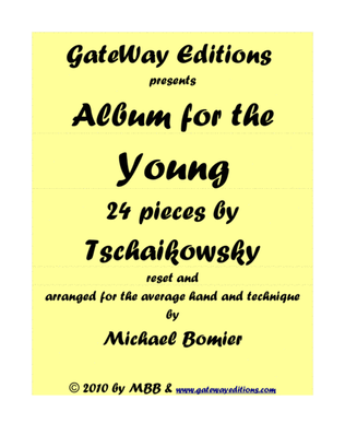 Book cover for Album for the Young - 24 Pieces Tschaikowsky