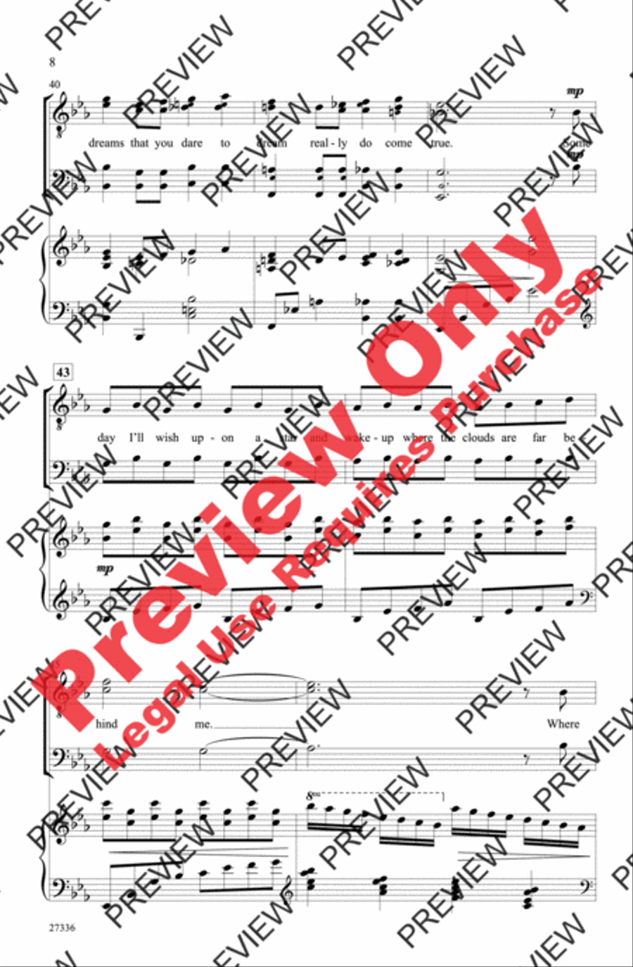 Over the Rainbow Over the Rainbow Men's Choir scores gallery preview page 7