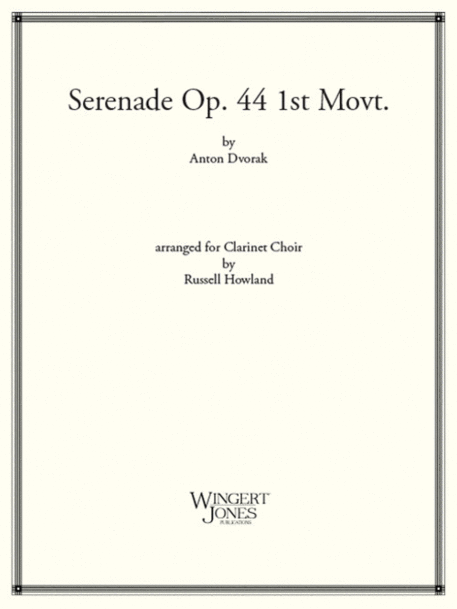 Serenade Op 44 1st Mvt - Score Woodwind Ensemble scores gallery preview page 1