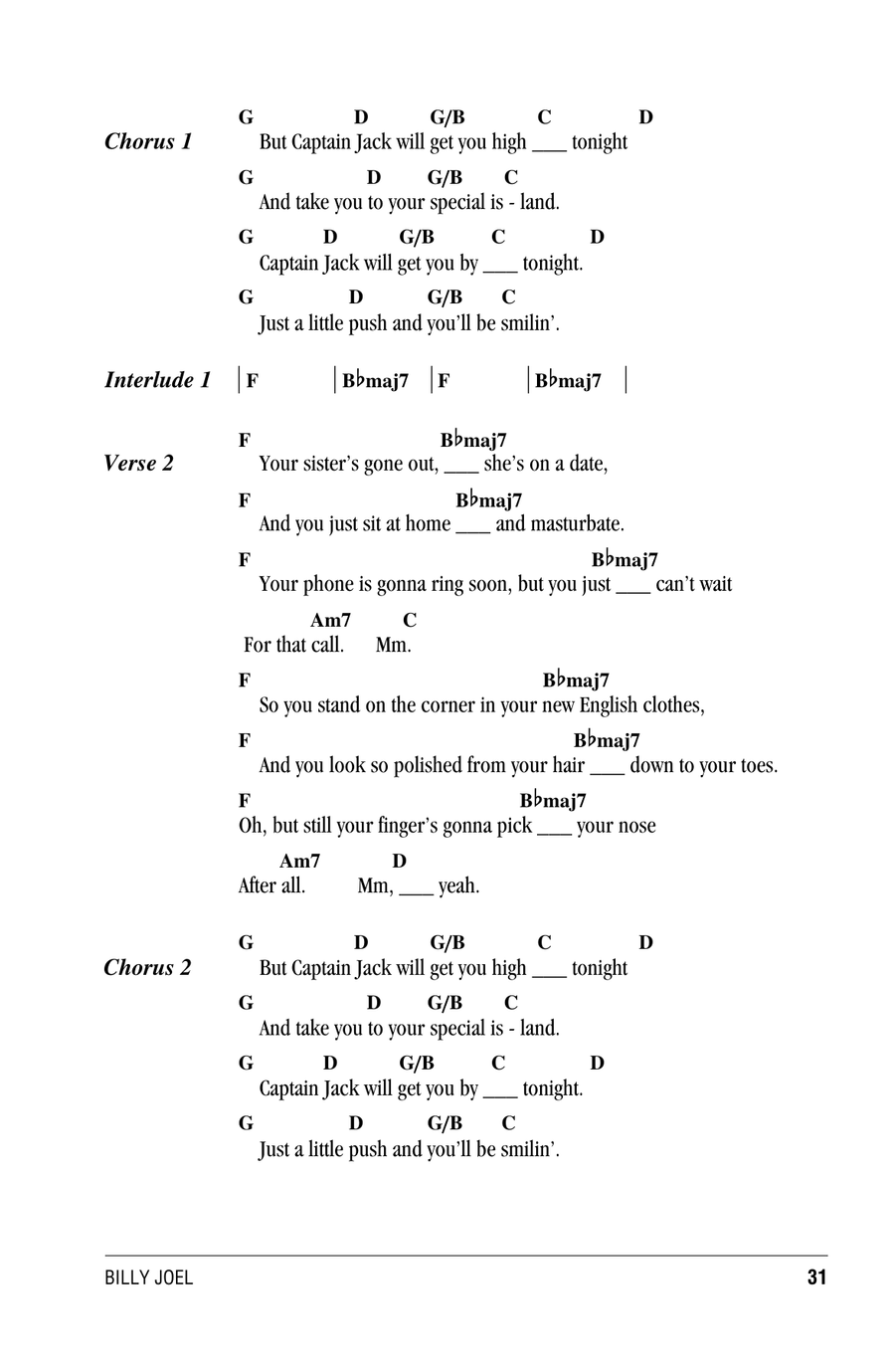 Captain Jack Captain Jack Piano scores gallery preview page 2