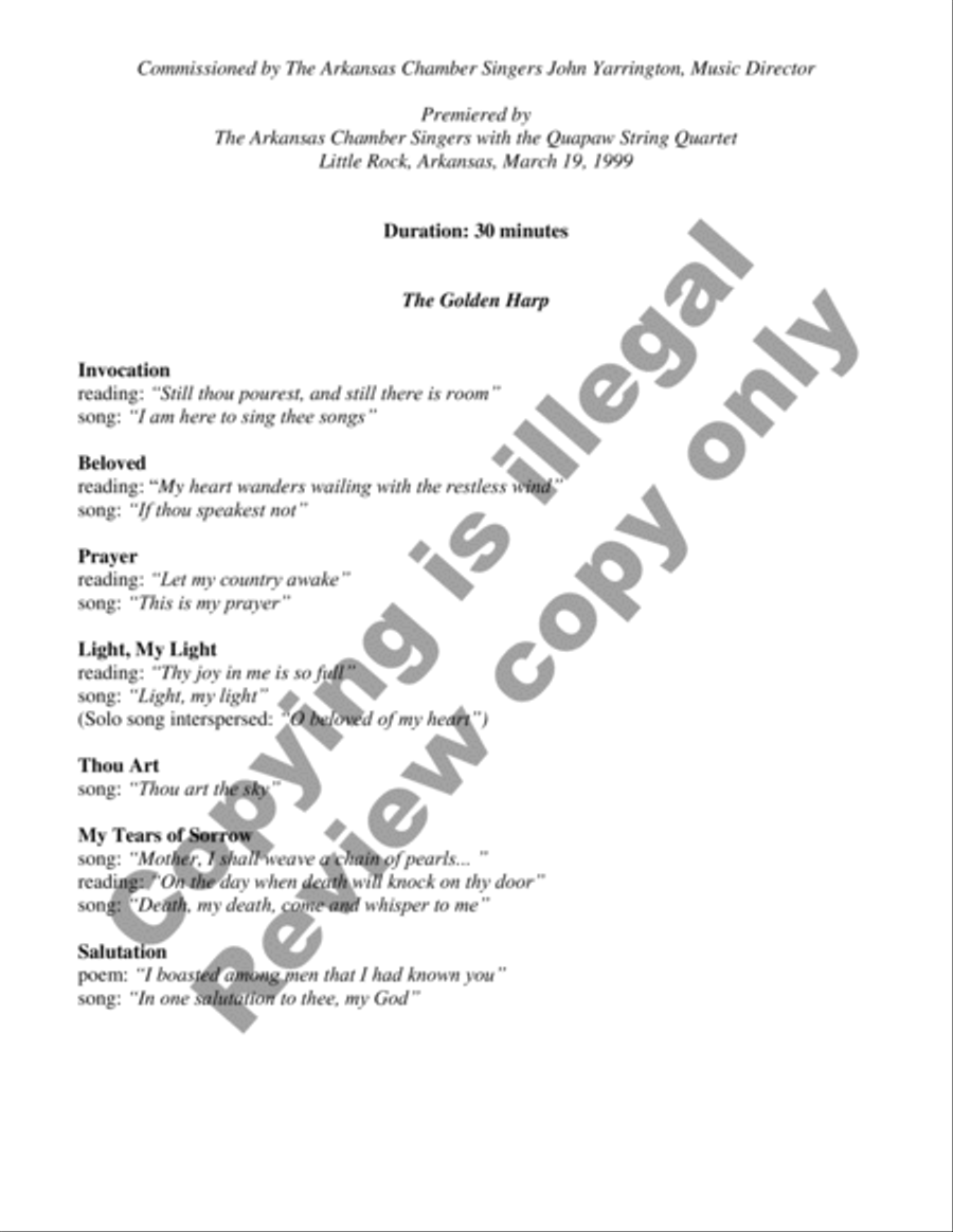 The Golden Harp 4-Part scores gallery preview page 22