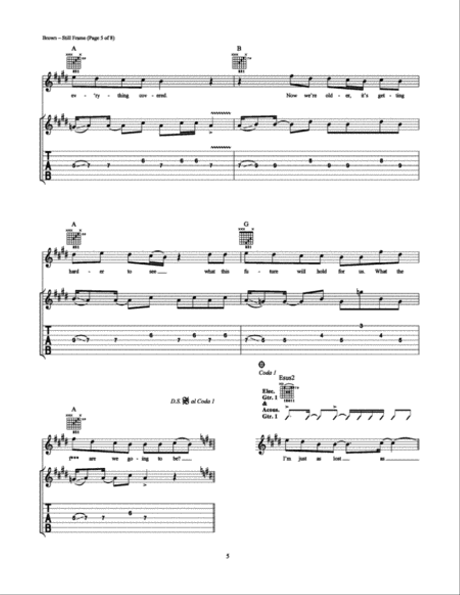 Still Frame Electric Guitar scores gallery preview page 5