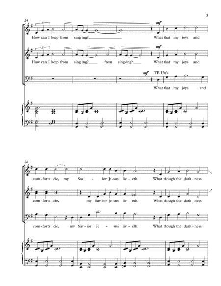 How Can I Keep From Singing - SATB and piano image number null