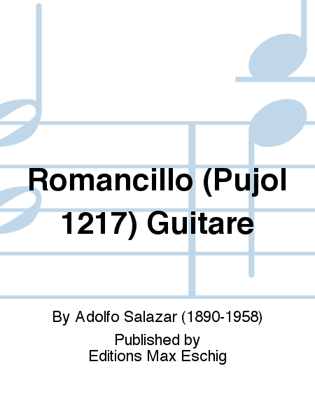 Romancillo (Pujol 1217) Guitare