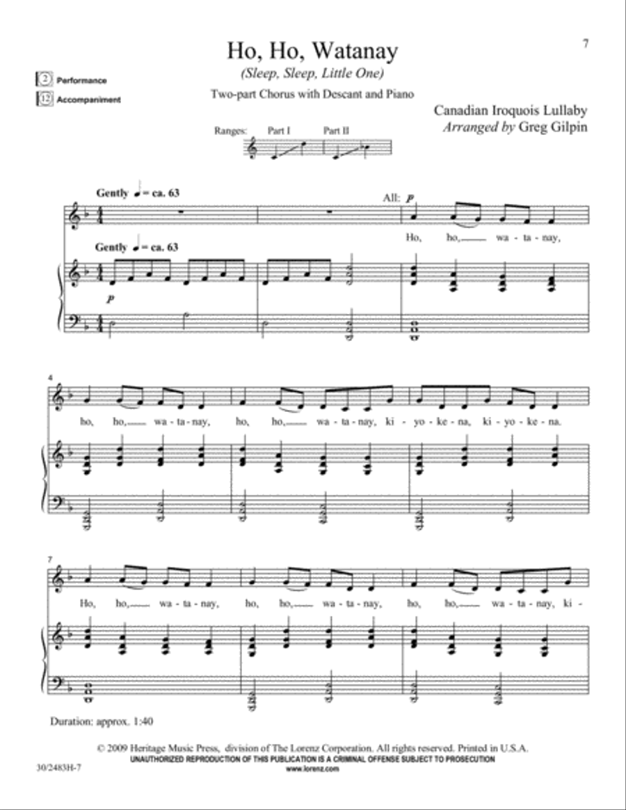 Friends to the North and Friends to the South Unison Choir scores gallery preview page 8