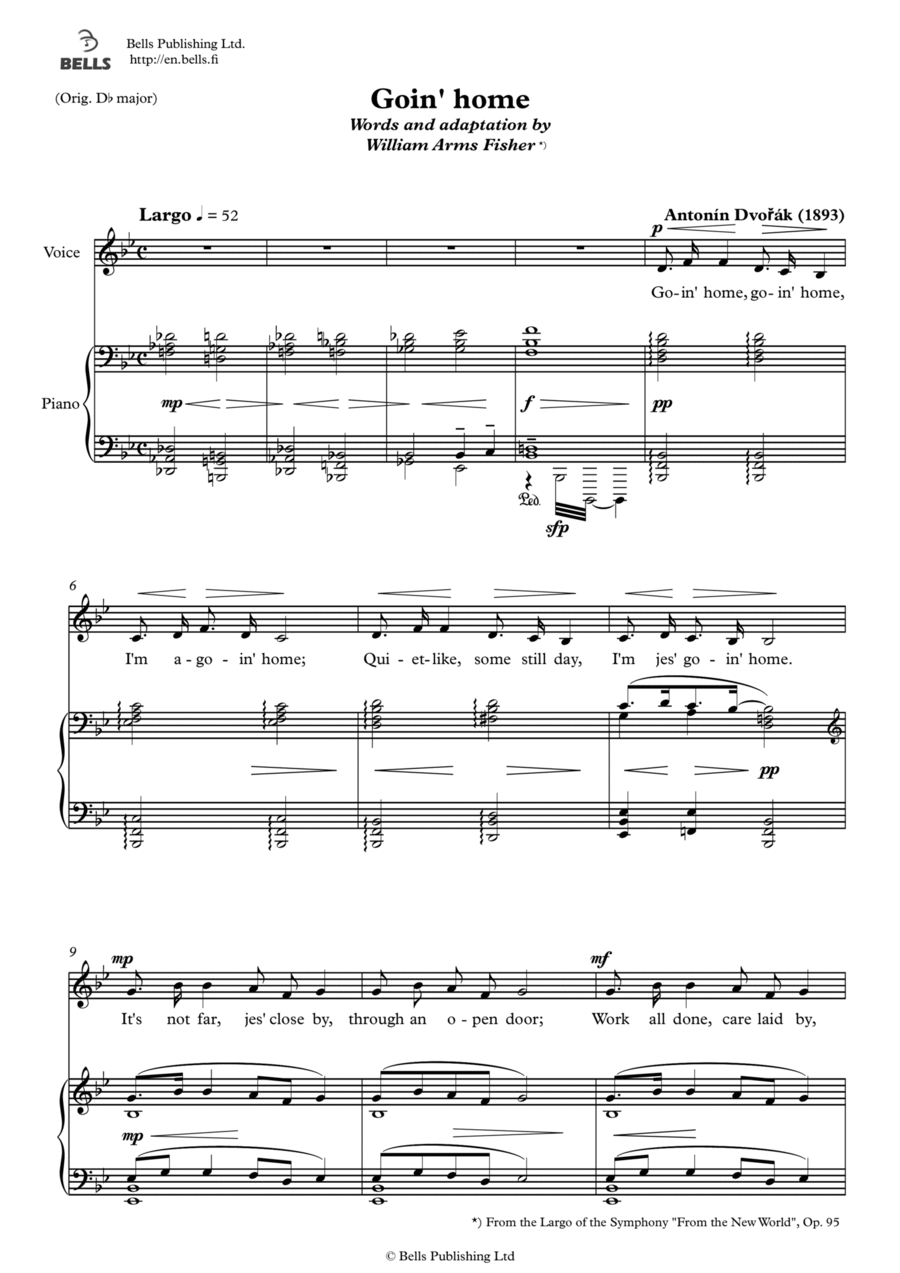 Goin' home (Solo Song) Voice Solo scores gallery preview page 1