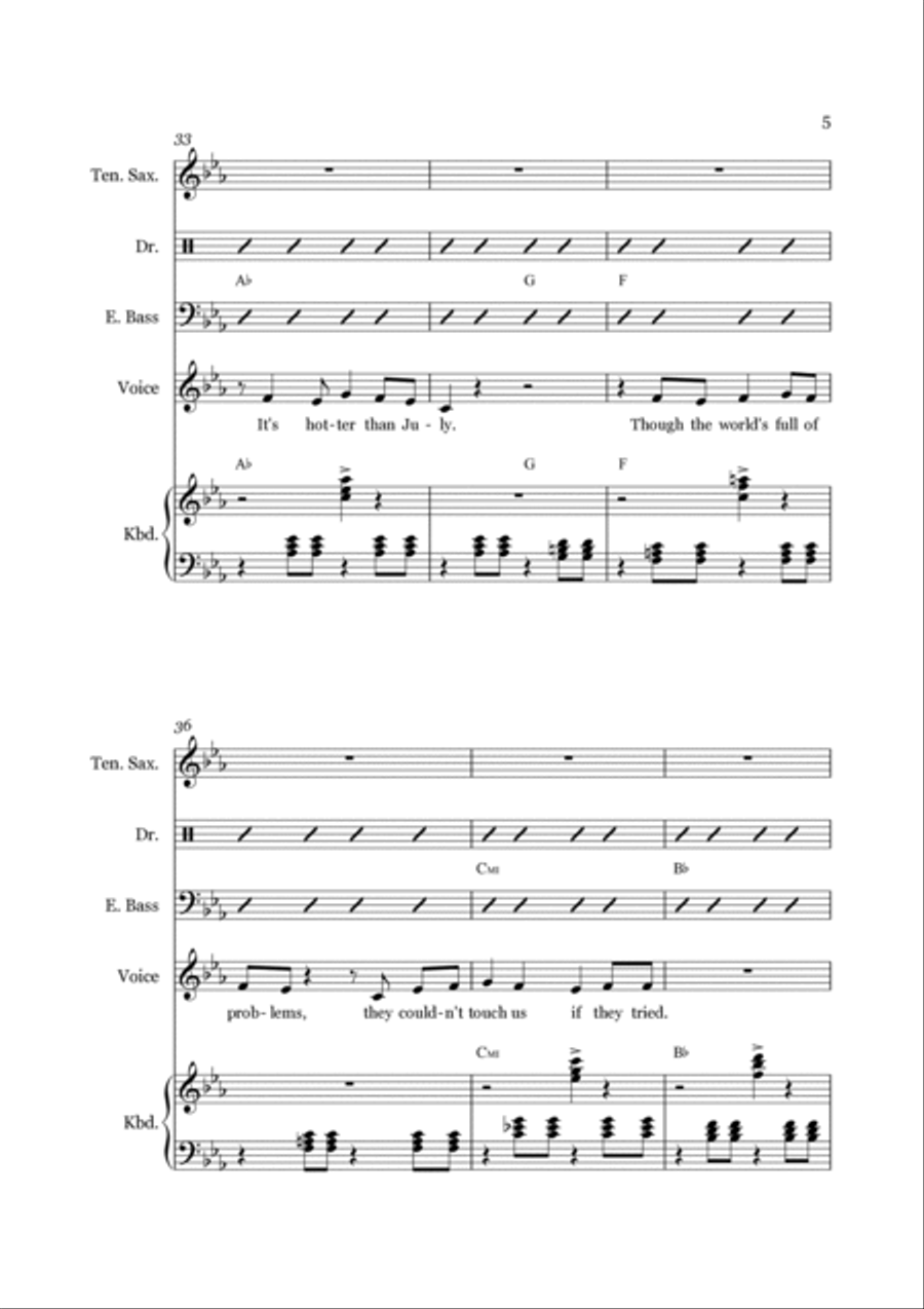 Master Blaster Master Blaster Jazz Ensemble scores gallery preview page 5