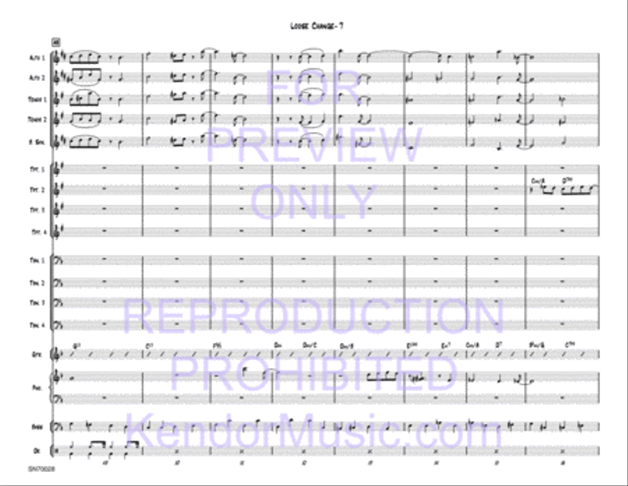 Loose Change Jazz Ensemble scores gallery preview page 8