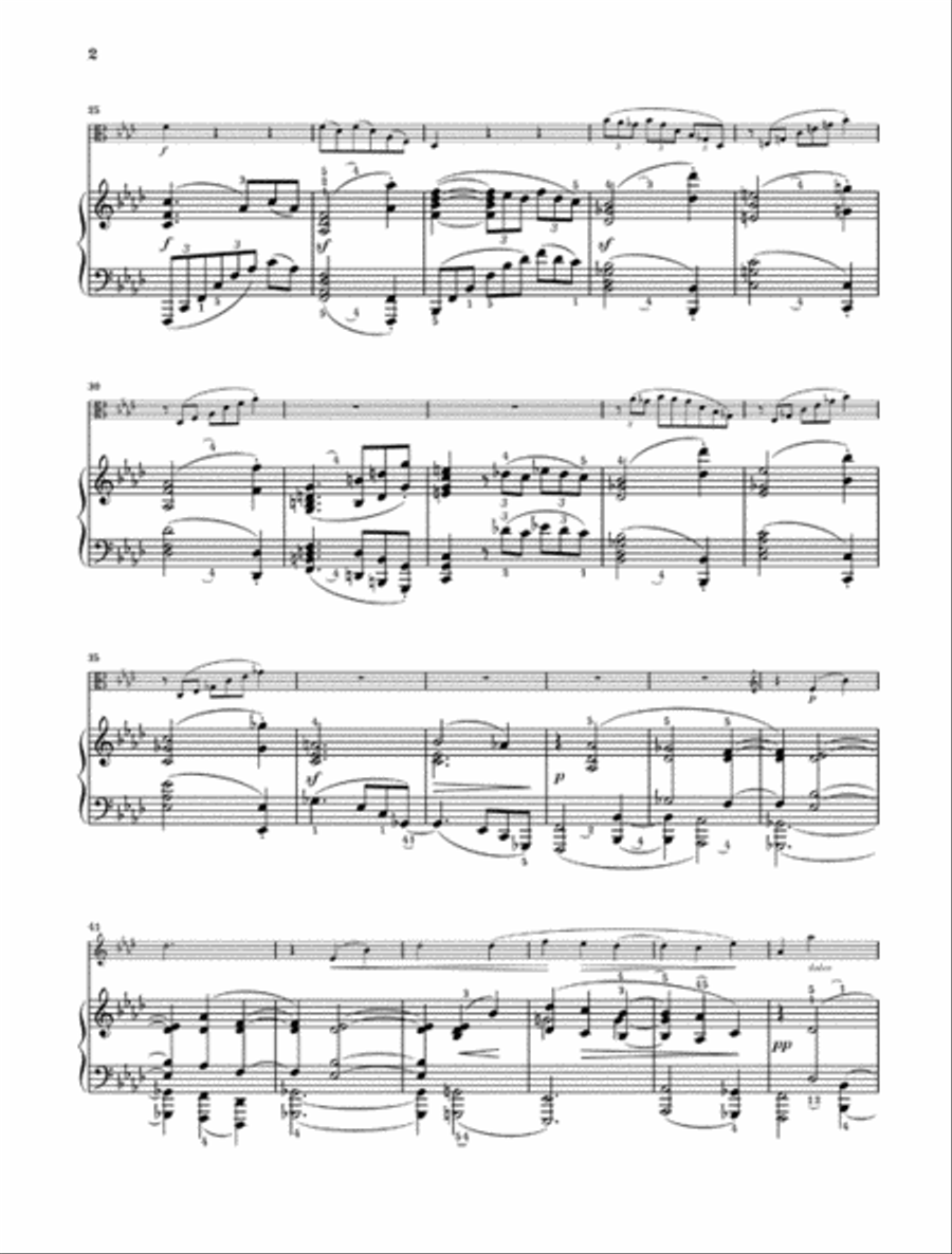 Clarinet Sonata (or Viola) Op. 120 Nos. 1-2 Piano Accompaniment scores gallery preview page 4