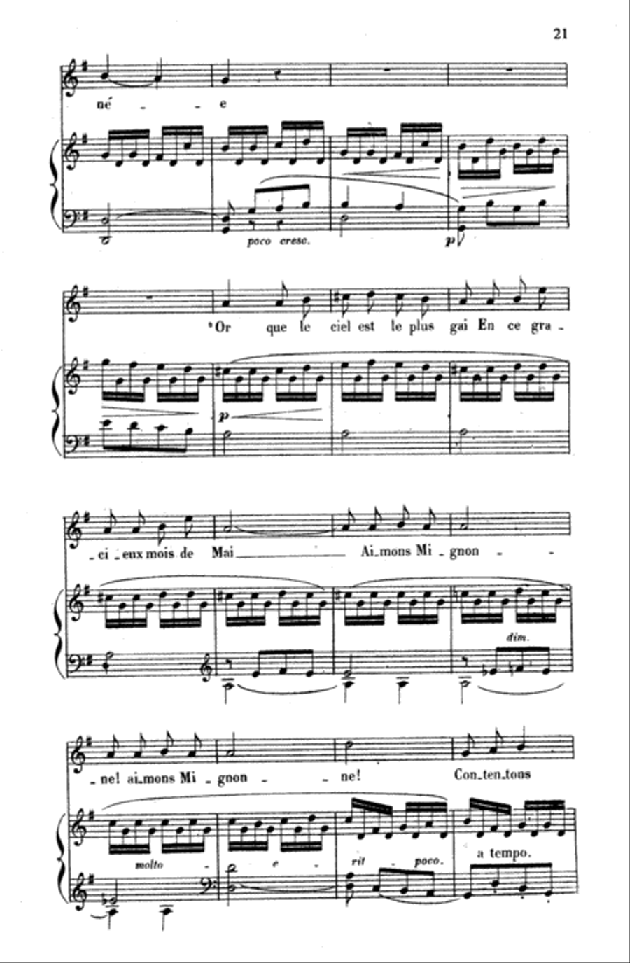 Gounod: Songs, Volume I, Medium Voice (French) Medium Voice scores gallery preview page 2