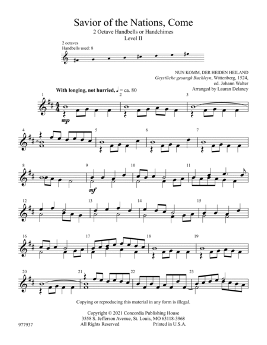 Ring Eight: Hymns for the Church Year Handbell Choir scores gallery preview page 2