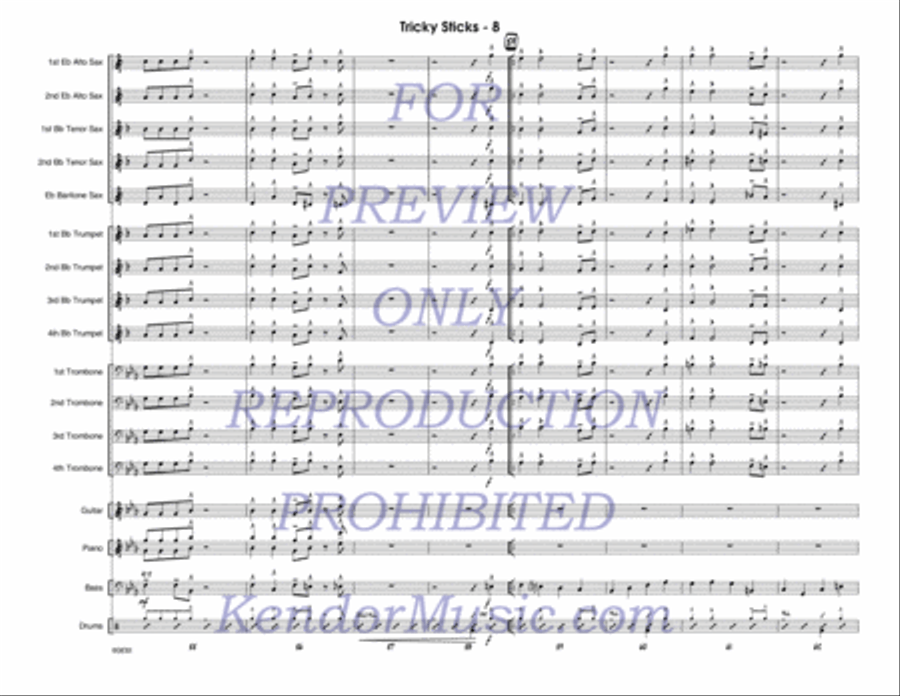 Tricky Sticks Jazz Ensemble scores gallery preview page 9