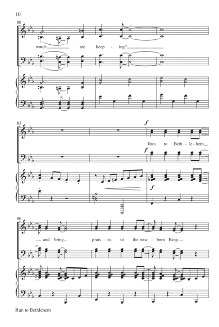 Run to Bethlehem 4-Part scores gallery preview page 11