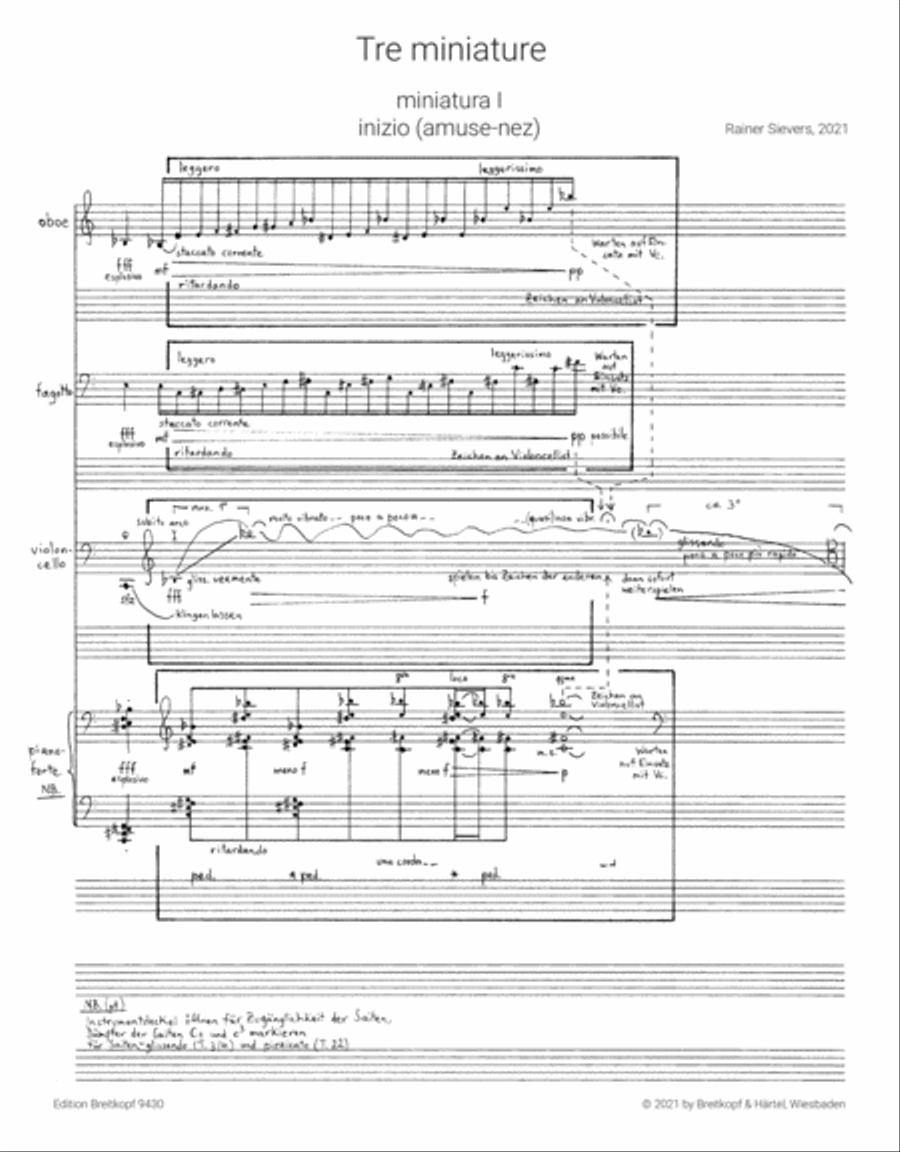 Tre miniature Tre miniature String Quartet scores gallery preview page 2