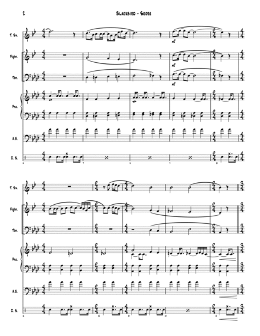 Blackbird Small Ensemble scores gallery preview page 3