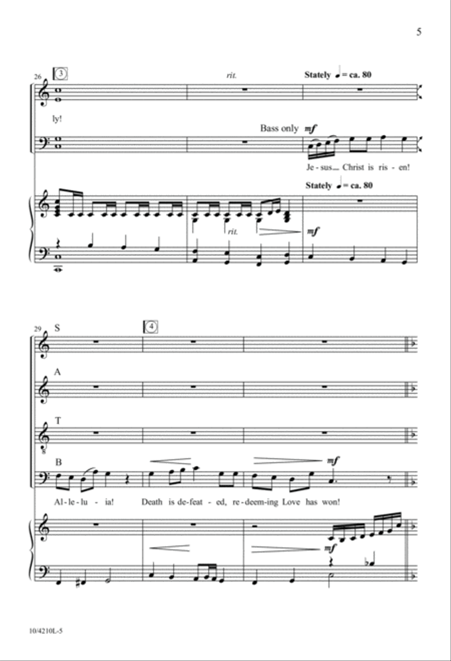 Christ Is Risen! Alleluia! 4-Part scores gallery preview page 5