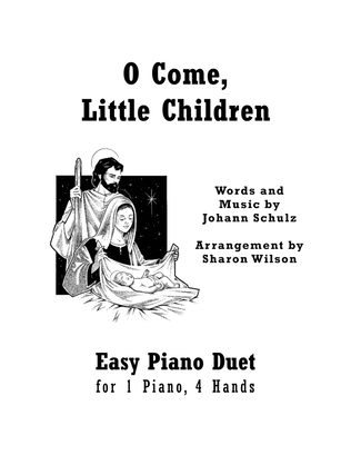 O Come, Little Children (Easy Piano Duet; 1 Piano, 4 Hands)