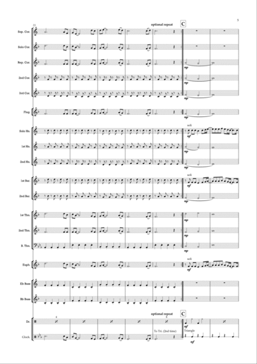 Take Me Home, Country Roads Brass Band scores gallery preview page 5