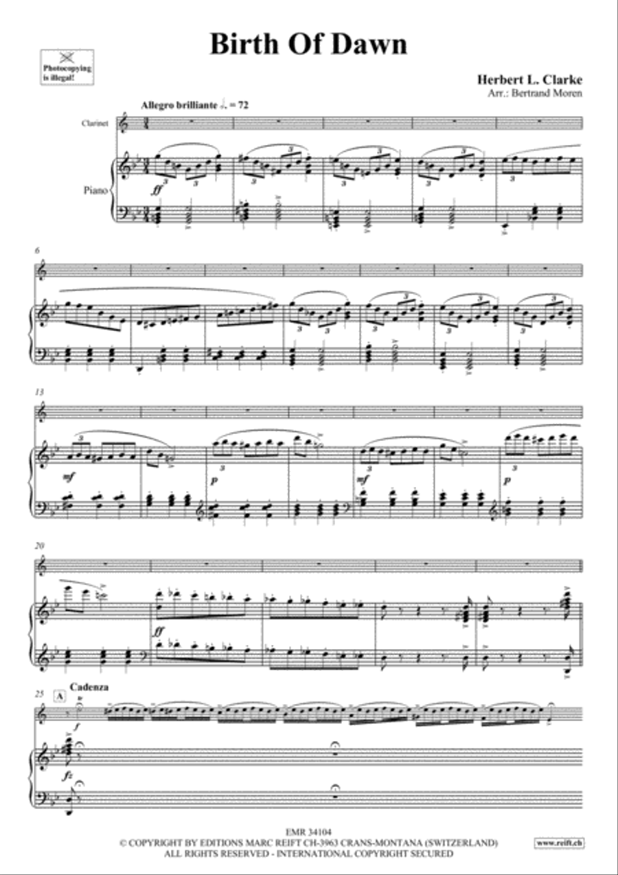 Birth Of Dawn Clarinet Solo scores gallery preview page 5