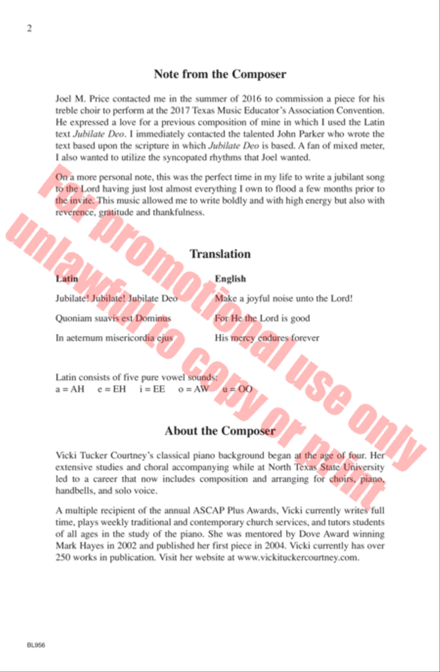 Jubilate Deo! Jubilate Deo! SSA scores gallery preview page 3