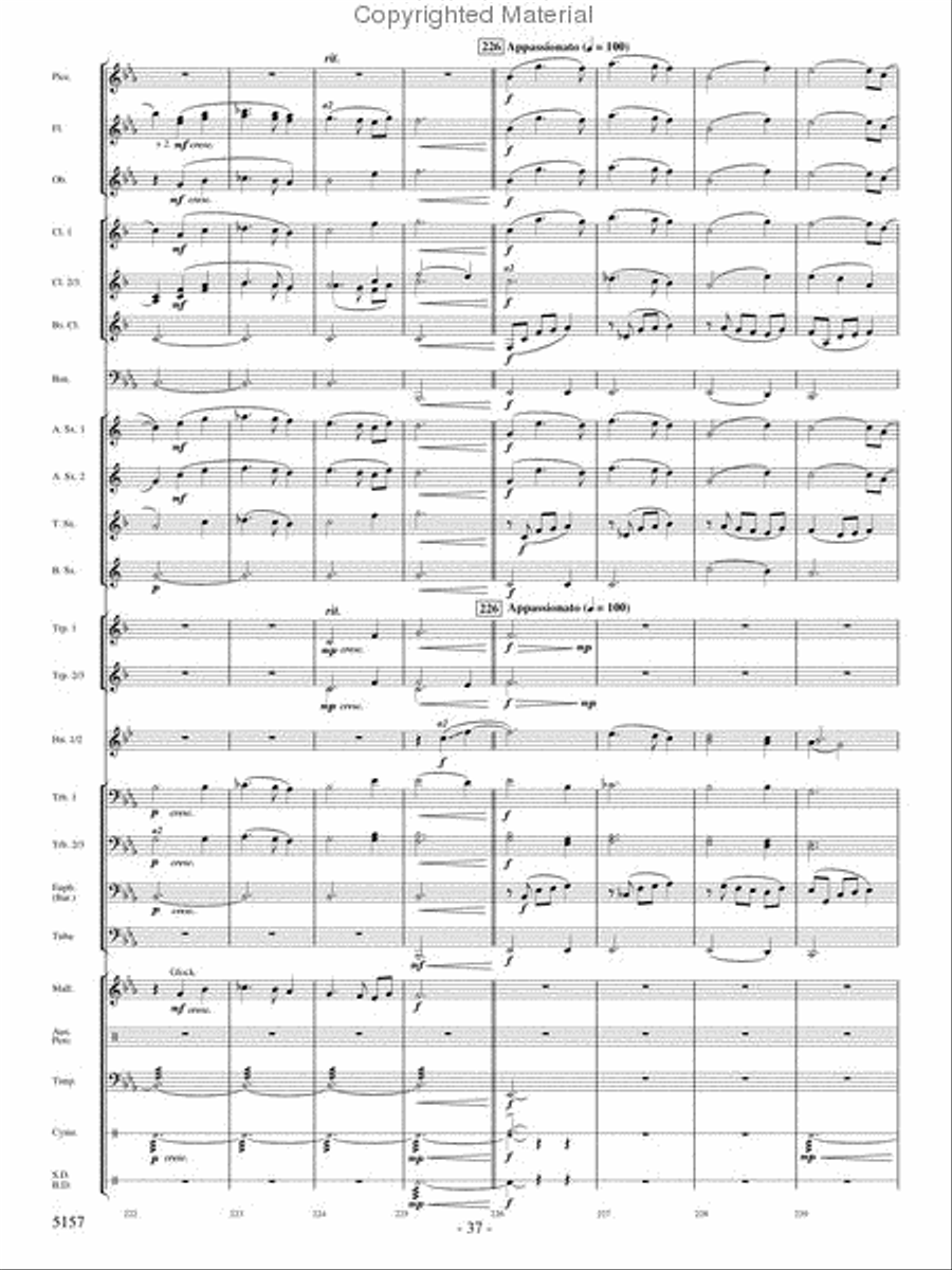 Fate of the Gods Concert Band scores gallery preview page 36