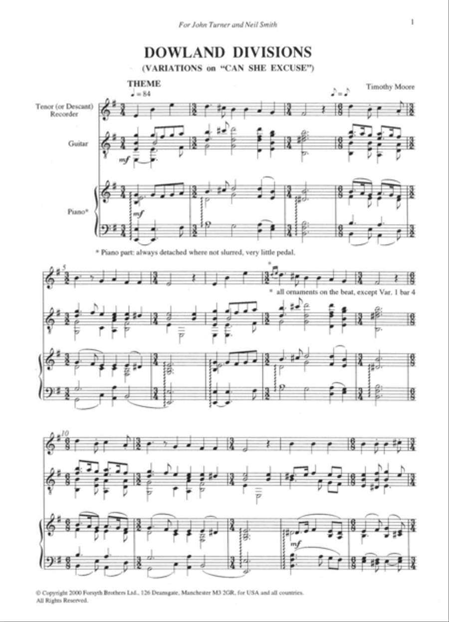 Dowland Divisions Recorder scores gallery preview page 3