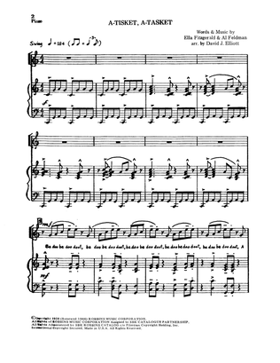 A-Tisket, A-Tasket (arr. David J. Elliott) - Piano