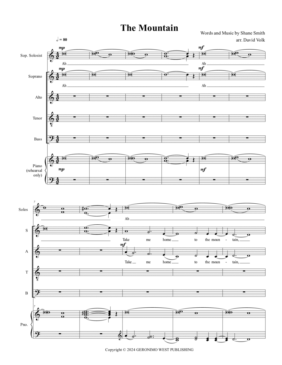 The Mountain 4-Part scores gallery preview page 1