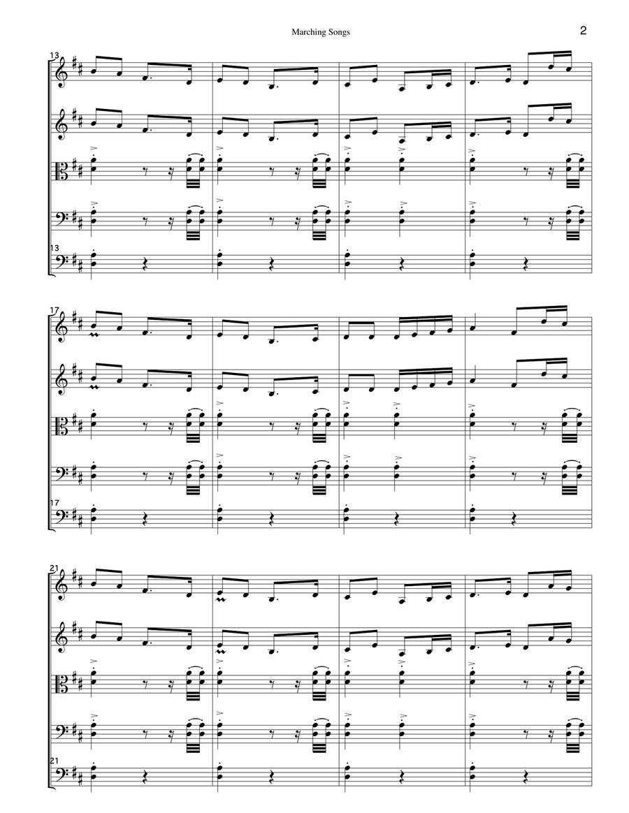 Yankee Doodle and other Marching Songs String Orchestra scores gallery preview page 6