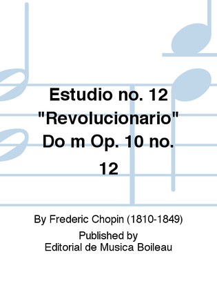 Book cover for Estudio no. 12 "Revolucionario" Do m Op. 10 no. 12